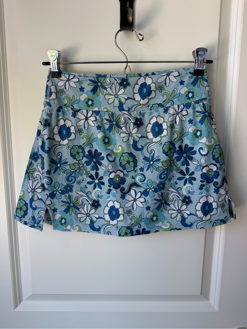 Blue Floral Tennis Skirt